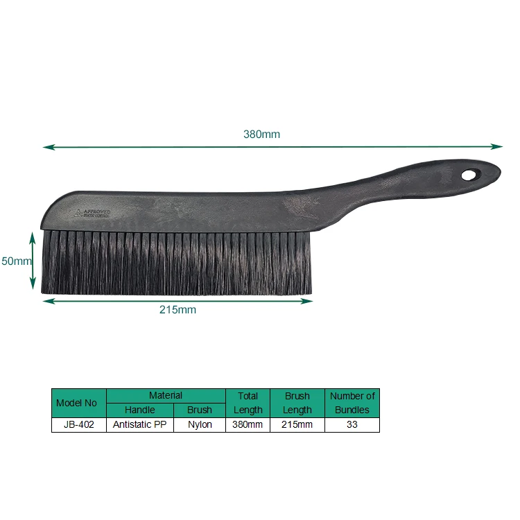 PCB Cleaning Dust Removal Black Plastic Carbon Fiber ESD Antistatic Nylon Brush