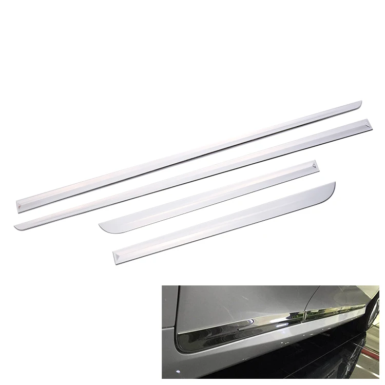 4 Pieces Auto Exterior Garnish Side Door Molding Trim For Toyota Camry 70 2017