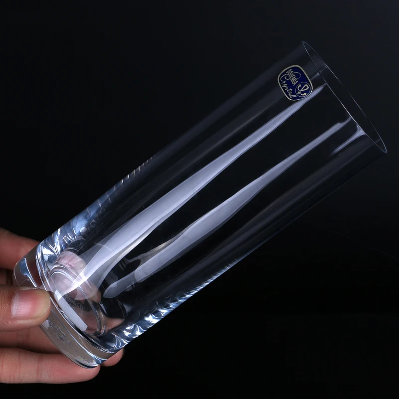 
Wholesale Tea Cylindrical Water Glass Wine Crystal Water Tumblers Glass Bottle Water 