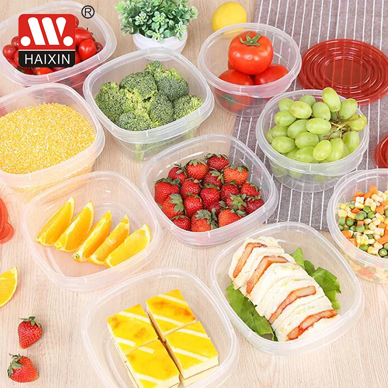 Cheap plastic outdoor living picnic disposable food storage container microwave dishwash freezer safe