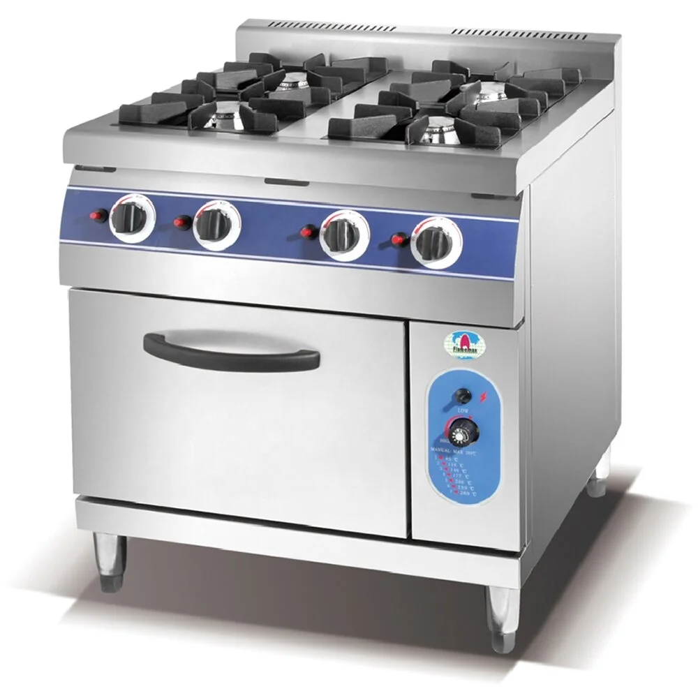 HGR-96E Commercial Freestanding Italian 6-burner gas range with electric oven