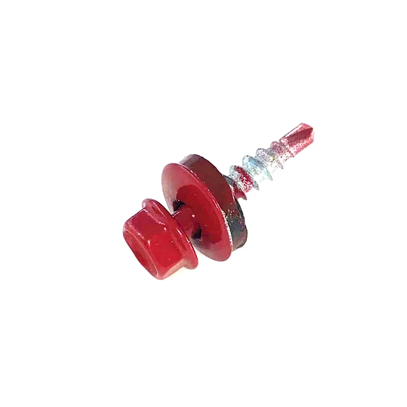 Chinese Factory hex washer head color paint roofing screws