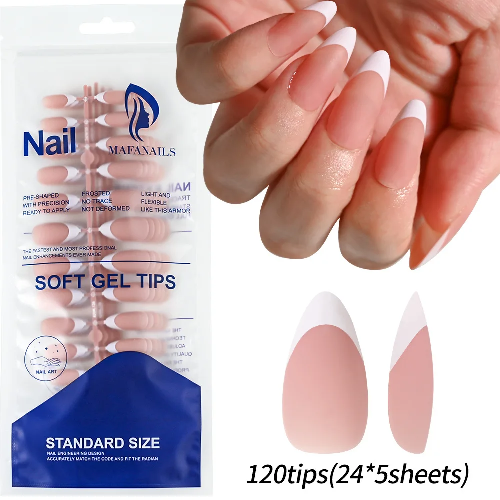 New Design Tip Acrylic Nails Ballerina Artificial Nails Low Price Medium Length Press On Nails Solid Matte