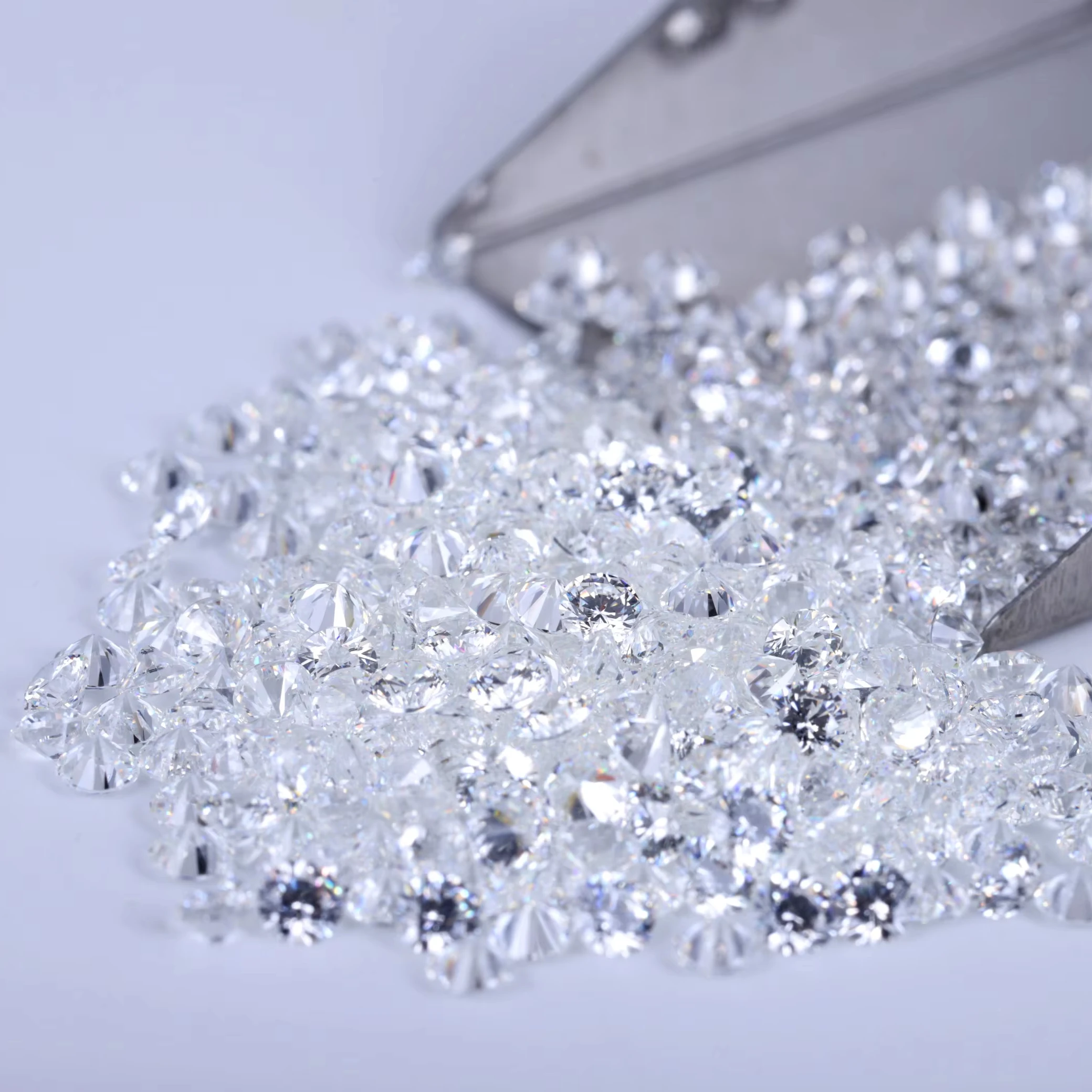 Zhanhao 5A Cubic Zirconia Round Fancy Shapes 0.8-10mm White Loose Gemstones Wax Setting CZ Machine Cut Gems