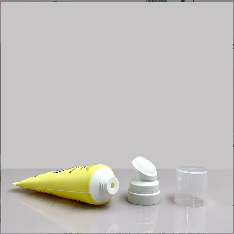 100ml silicone brush head facial cleanser hose package cleansing and exfoliating gel hose cosmetics