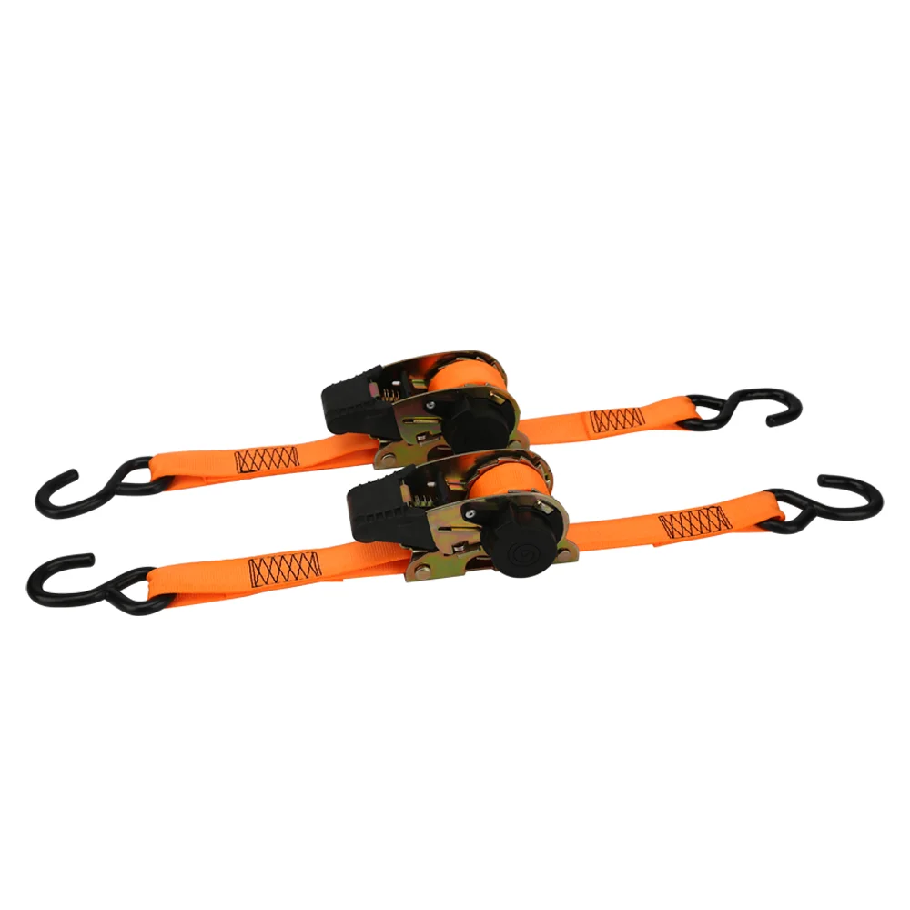 High Quality Truck or Car Cargo Lashing Strap with Hook Ratchet Tie Down Retractable Ratchet Strap