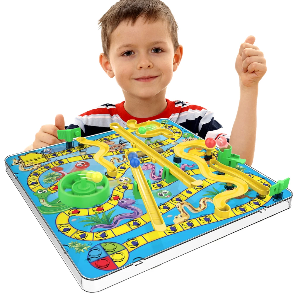 3D Snake And Ladder Gaming For Kids Family Chess Snake Ladder With 4 Players Risk Board Game