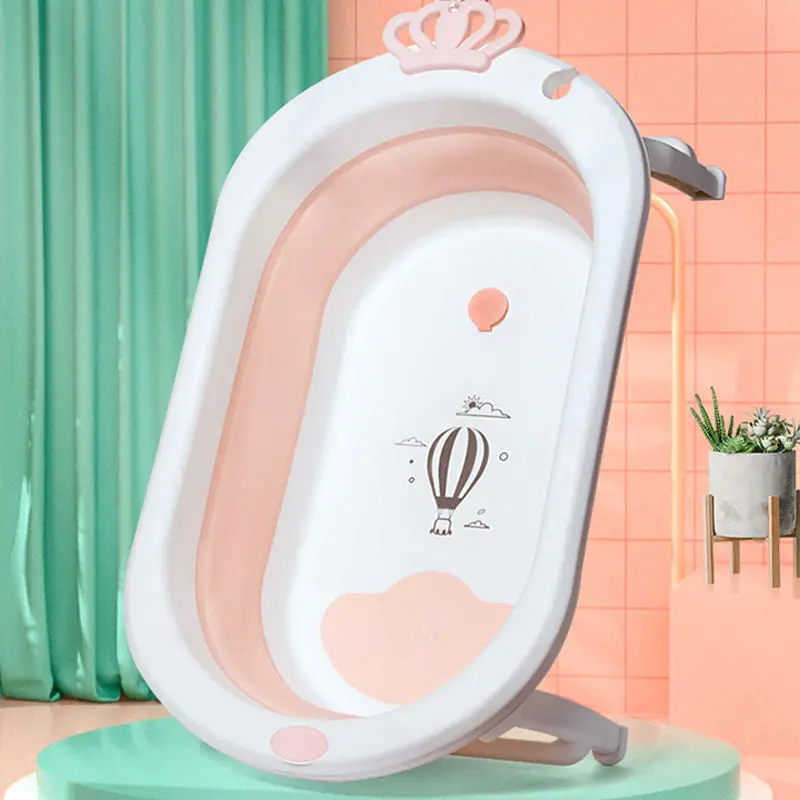 Hot-sale Folding Cute Plastic Bathtub Portable Bathroom  Baby Bath Tub