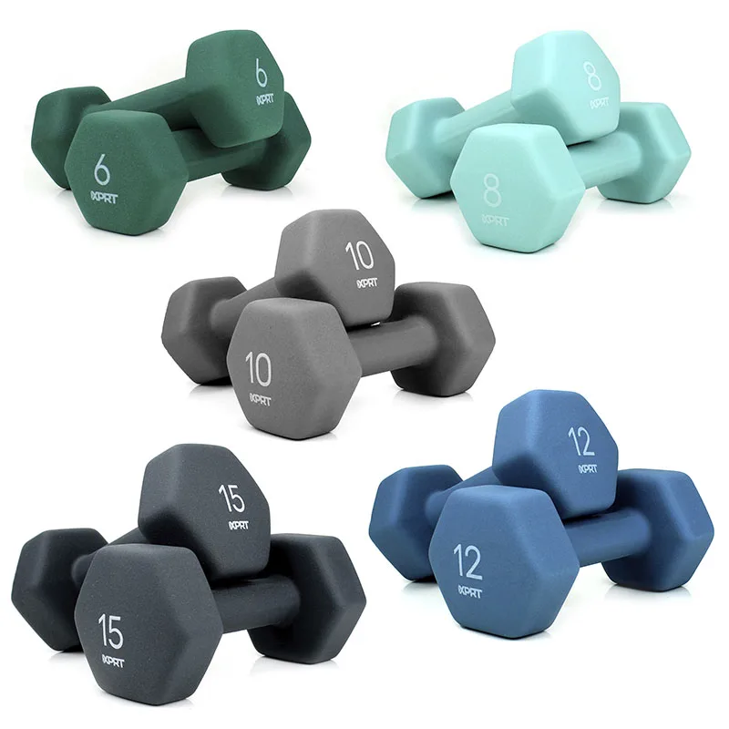 8LBS Hot Vinyl Coated Home Hex Exercise Hand Weight Tool Gym Unisex Neoprene Dumbbells Set