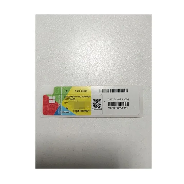 OEM Win Pro 10 64-разрядный английский 1PK DSP OEI DVD ОС программное обеспечение стикер