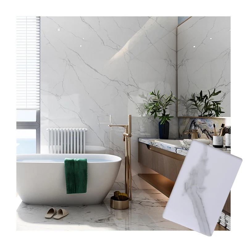 Wholesale Glossy Design House Decorative Pvc wallBoard Television background UV wall marble panel