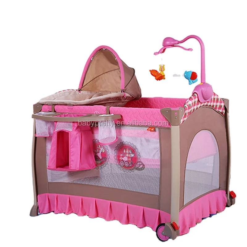 Multi-function baby playpen portable fashion baby crib folding baby bed