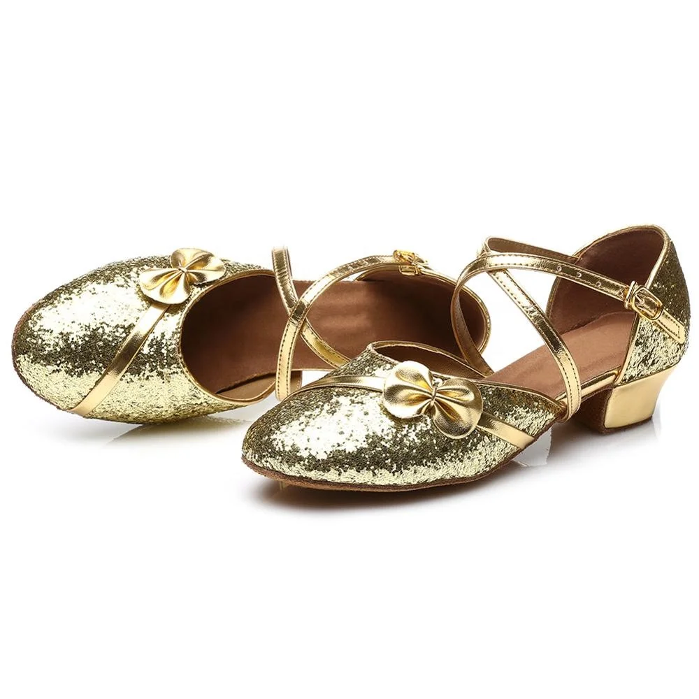 607 Classic Style Shiny Dance Shoes Kids Ballroom Shoes Women Latin Dance Shoes Glitters