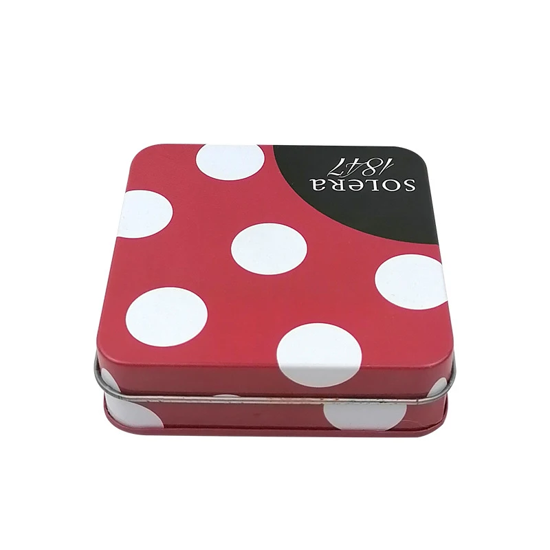 High Quality Custom Designed Square Metal Tin Coasters With Cork On Back 4 Pieces Tin Coaster Gift Sets with Tin Boxes