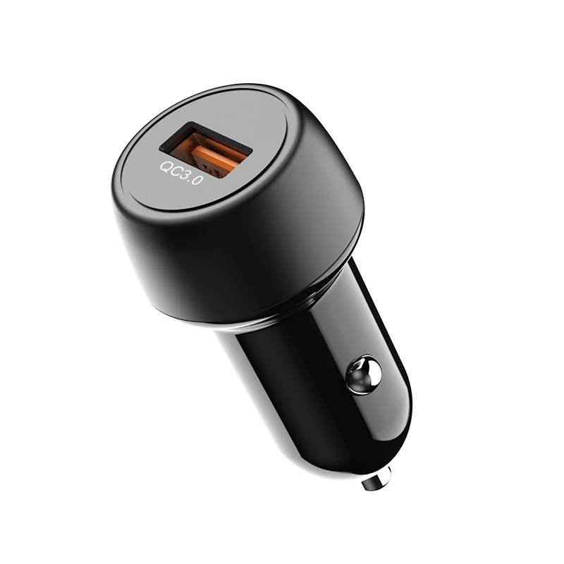 IBD Mini Design Single Port QC3.0 4.0 18W Quick Charge Car Charger With Matte Finish Bottom For iPhone 12&13
