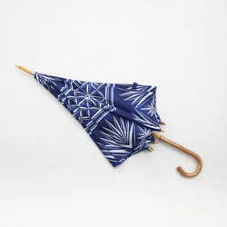 TC Fabric sun umbrella Japanese design with J shape Wooden handle for lady style in 21inch wedding umbrella