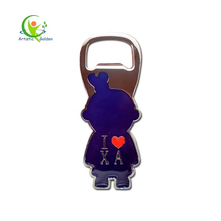 Volkswagen Fancy Printed Keying Multi-function Promotional Plain Black Poker Fridge Magnet Bottle Opener//