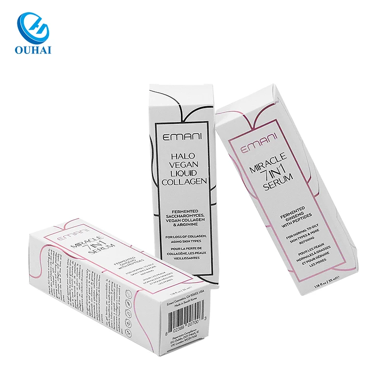 Custom Eco Friendly Skincare Product Serum Paper Package Boxes Custom Cardboard Boxes for Packaging