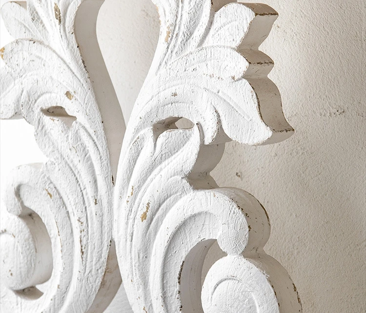 Home Furniture Solid Wood Carved Ornamented Brackets Against Wall Hallway Shelf Console Tables