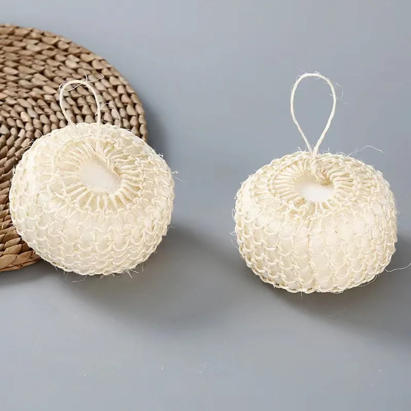 Natural Square Flower Round Shape Loofah Pads Shower Exfoliating Sisal Bath Sponge