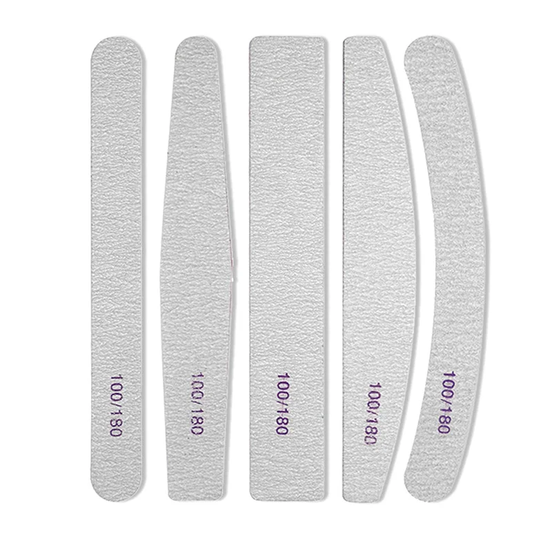 TSZS High Quality Zebra Grey Nail Files Custom Logo Double-Sided Nail File 100 180 Grit Emery Board Manicure Pedicure Art Tools