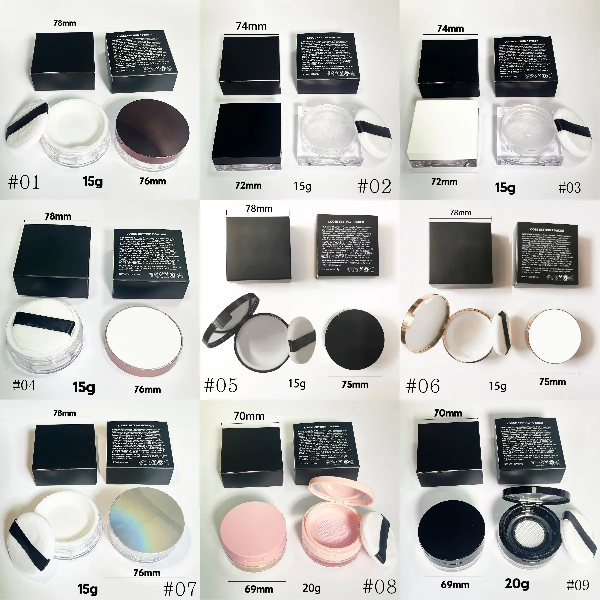 Talc free paraben free makeup setting loose powder high quality smooth face makeup loose setting powder