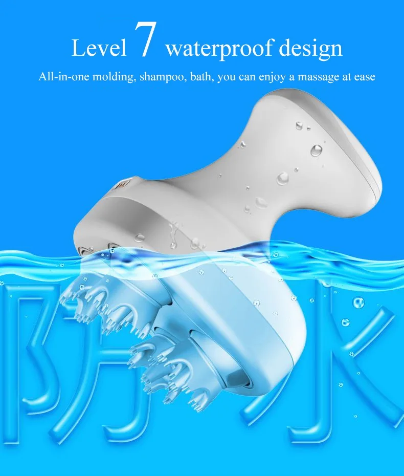 Drop shipping Cat Smart Handy Automatic Silicone Rechargeable Electric Machine Scalp Head Massager