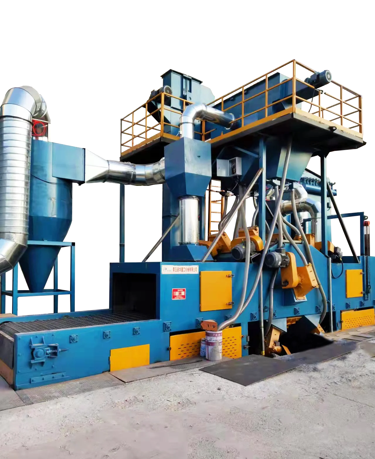 Tracked Type  abrasive blasting machine Equipped with automatic loading and unloading production line