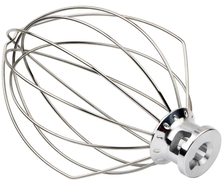 K5AWW Whisk Attachment Stainless Steel 6 Wire Whip Fits Lift Stand Mixer for Egg Heavy Cream Beater Cakes Mayonnaise