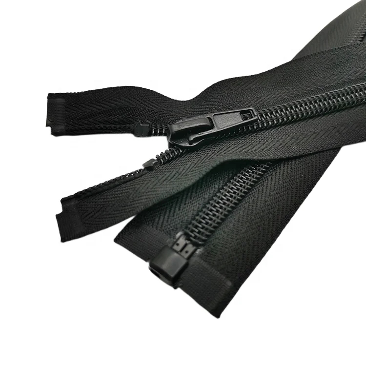 Customized Cheap Zippers Black Grey 5 Nylon Zippers Long Chain Plastic Nylon Zipper For Garments