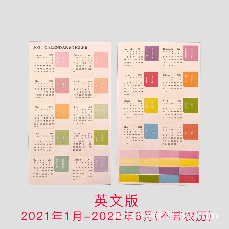 2024 Calendar Stickers Kawaii Monthly Daily Planner Notebook Index Stickers Bookmark Korean Stationery Journal Index Tabs Office