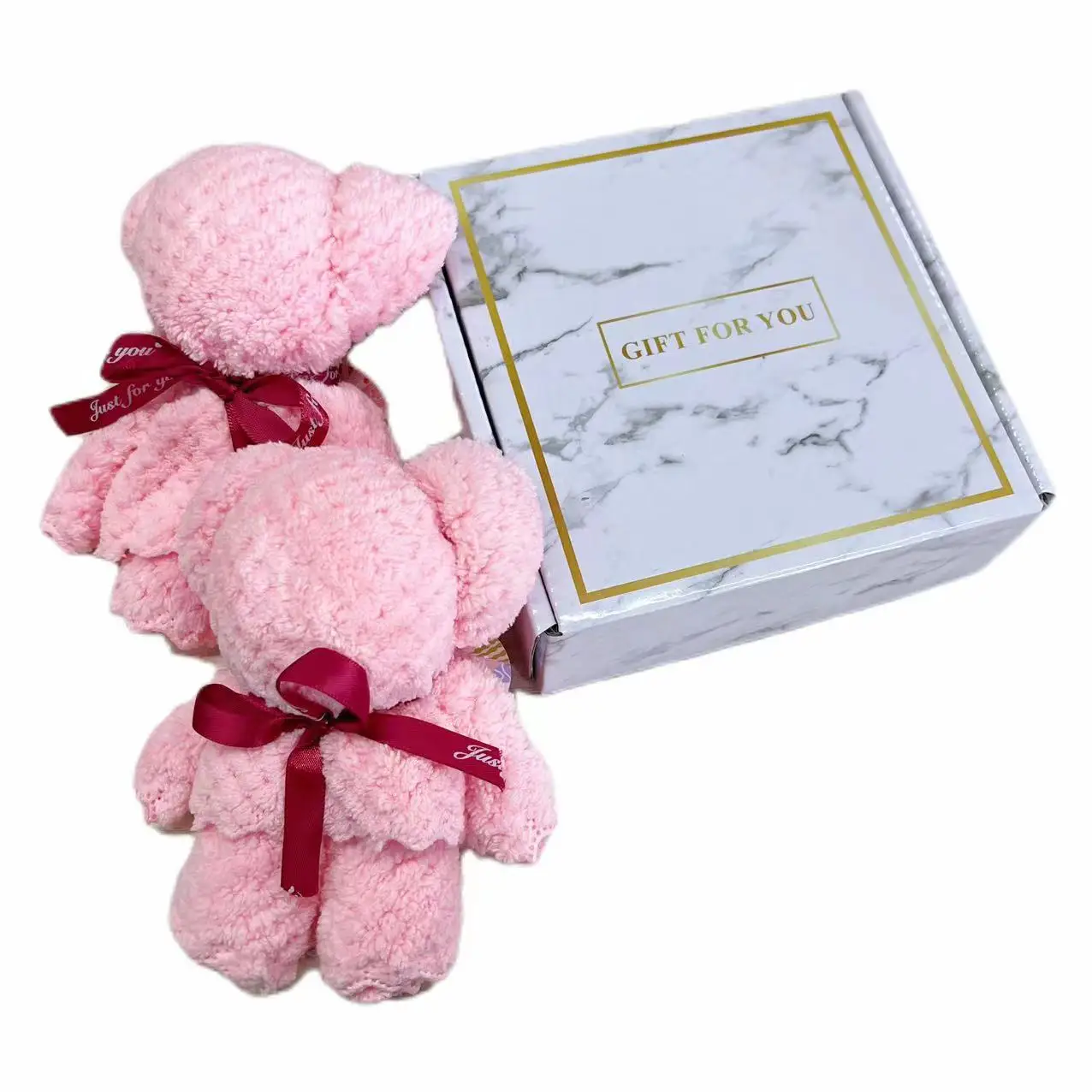 Lovely Bear Shape Cartoon Children Body Wash Cloth Soft Coral Fleece Towel