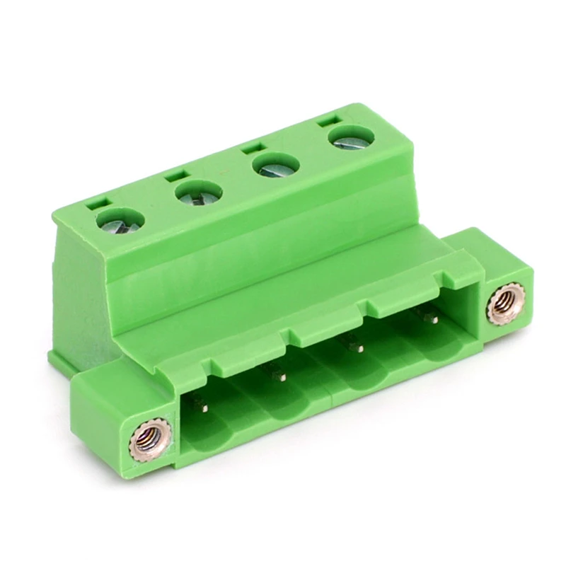 7.62mm Pitch 2~12 Way Wire to Wire Screw Rising Clamp PCB Female Terminal Block Inverted Plug with Flange