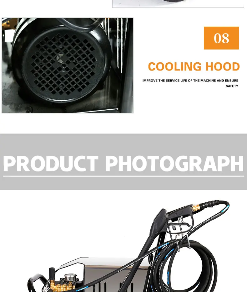 car wash machine high pressure 120 bar 1850 psi wholesale heavy duty copper motor