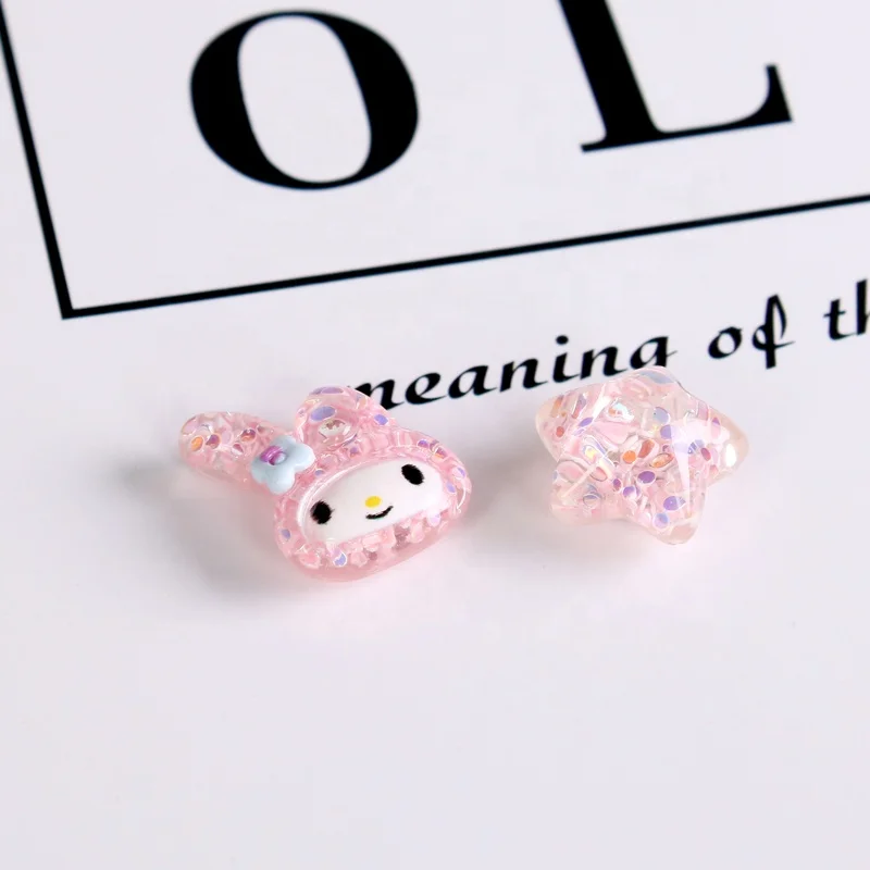 
Online Sales 3D Cute Cartoon Gift Pink Sequins Animal Resin Fridge Magnet For Kids 