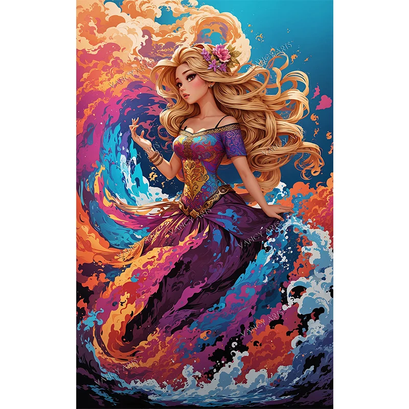 5D Round Paint with Diamonds Pictures Art Painting Kits DIY Adult Crafts Full Drill Diamond Digital Painting Kit for Beginners