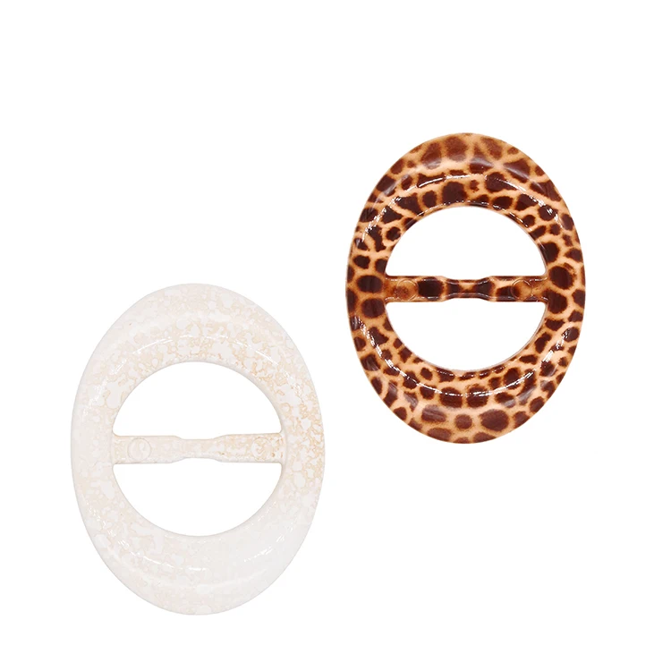 Factory direct customize colored print leopard pattern plastic pin belt buckle