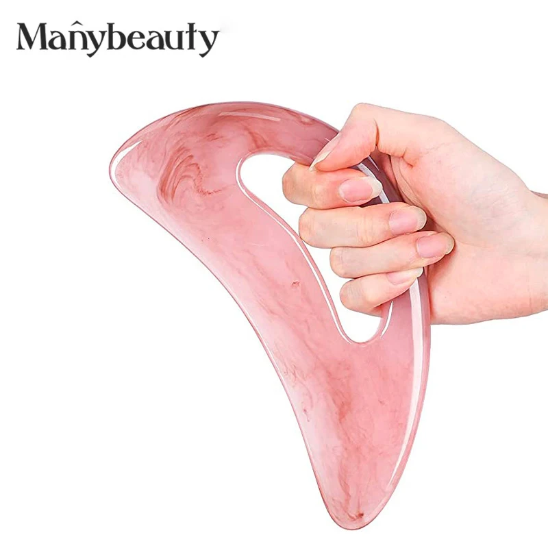 Массажный инструмент Gua Sha с ручкой для удаления лимфодренажного целлюлита