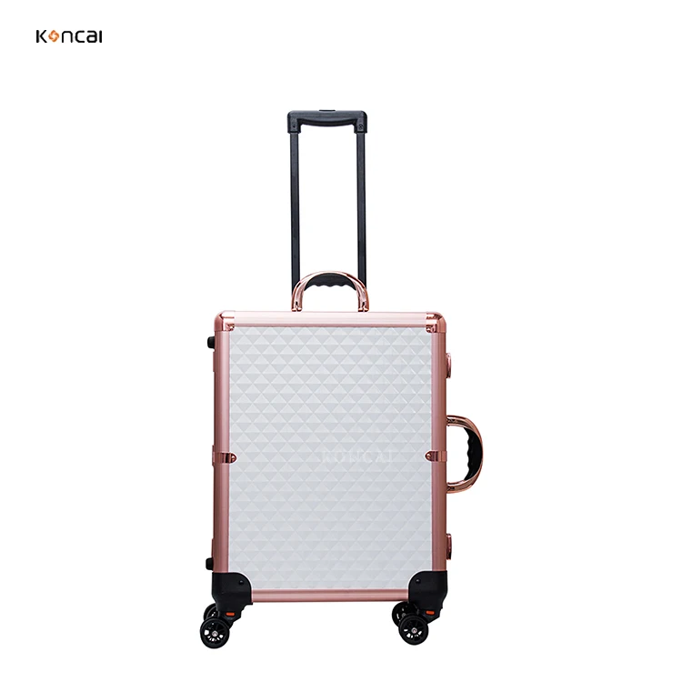 FAMA factory Big Diamond Vanity Box with lights makeup train case with mirror