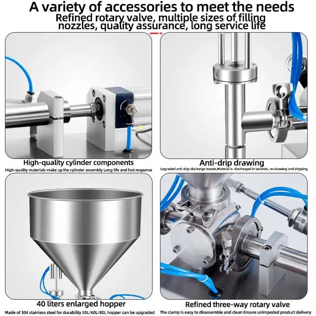 Semi auto chili sauce Tomato Paste Chilli mixing stirrer filling machine