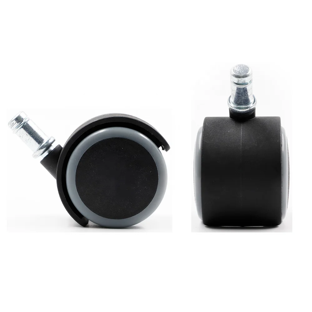 Wholesale Durable Silent Swivel 60mm TPE Swivel Double Nylon Caster Wheel For Chair