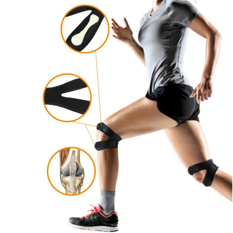 1 PCS Adjustable Sports Knee Pad Patella Band Elastic Bandage Band Football Basketball Sports Knee Pad Fitness Sport Knee Brace