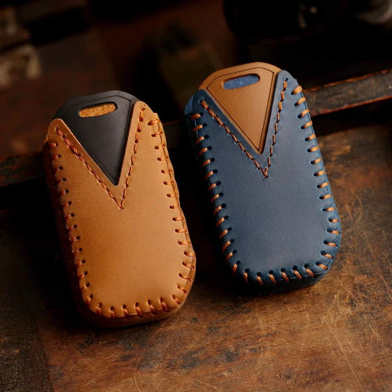 Factory direct sales accesorios para autos 2022 Leather Smart four buttons Car Key Cover For Kia