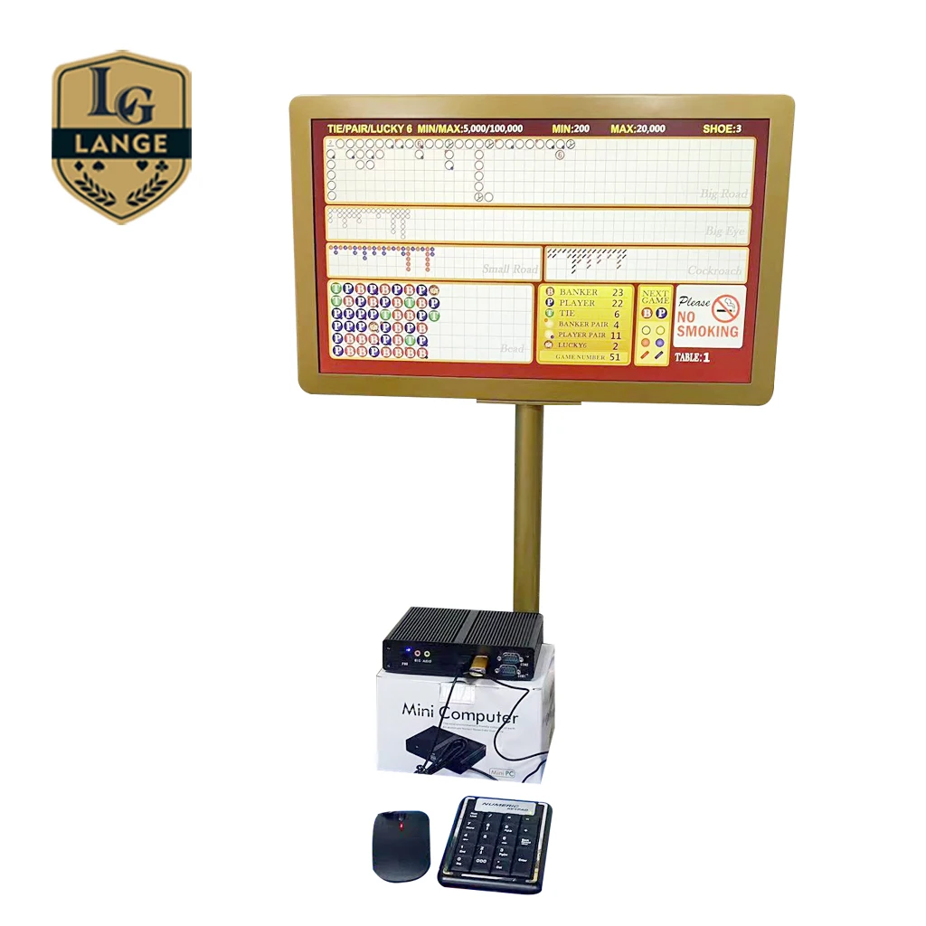 32' Casino Win Results Record Monitor Hand Input Poker Number Baccarat Display