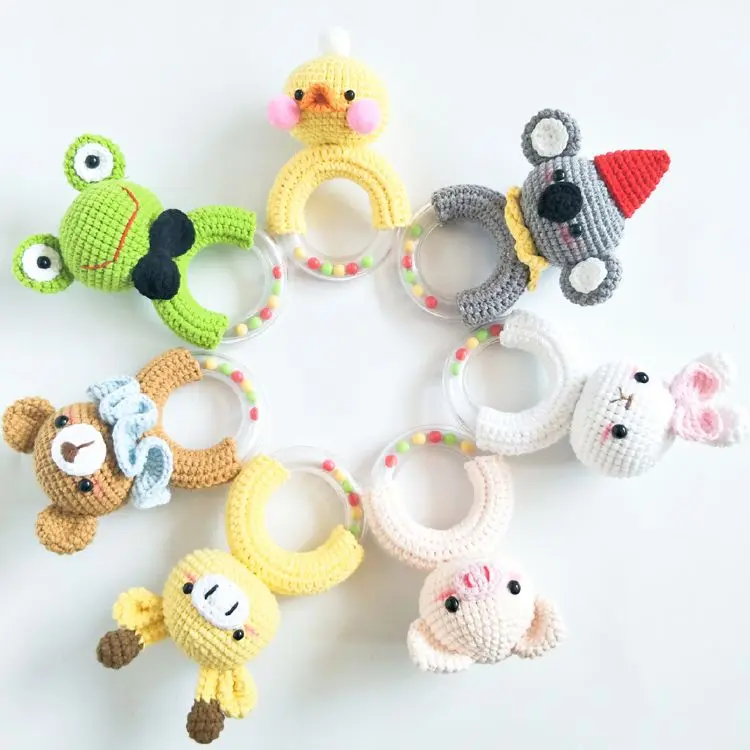Customized Beech Cotton Thread Cot Rattles Baby Bed Bell Rattle Soothing Toy