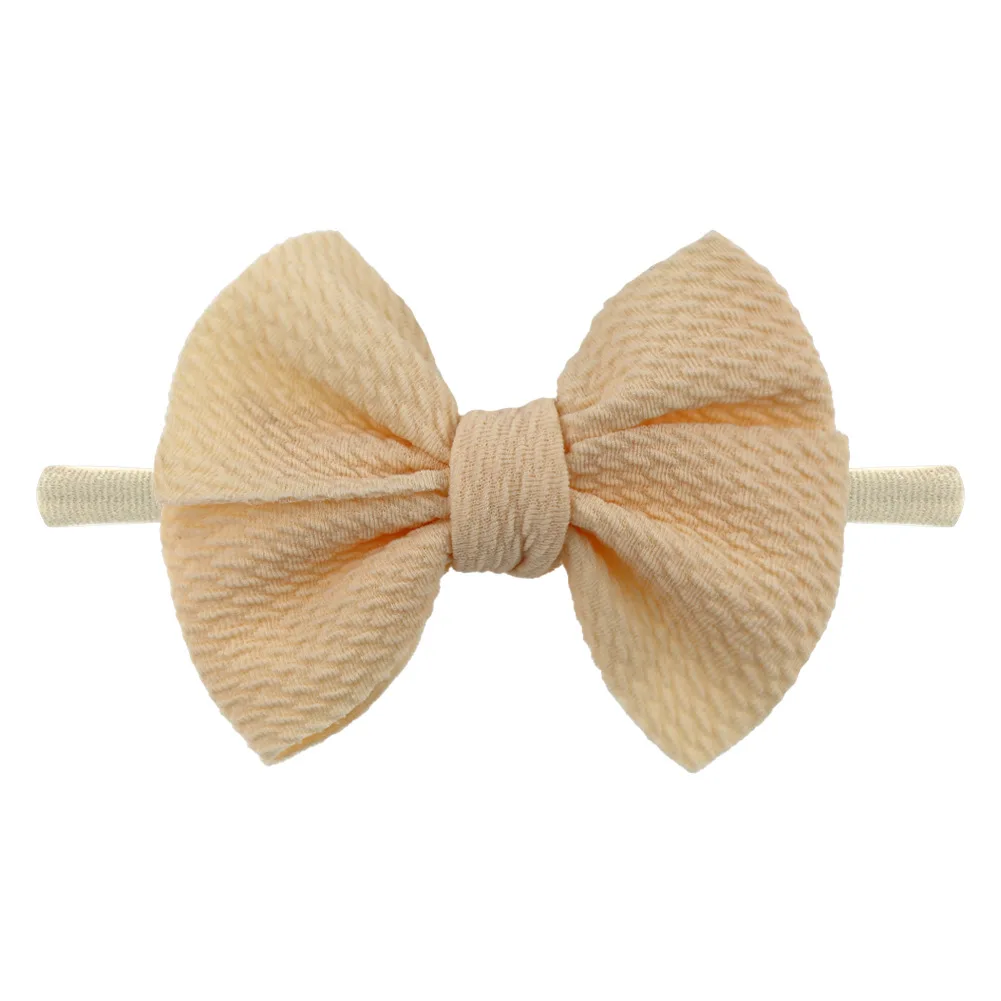 European and American simple three-dimensional bow headdress children elastic nylon headband