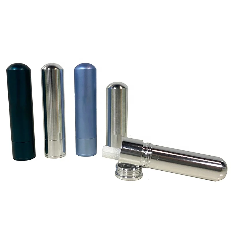 Customize Logo Aluminum Inhaler Nasal Tube Set Sticks Empty Wholesale 5ml With High Quality Wicks Pressurized Aerosol Bottle