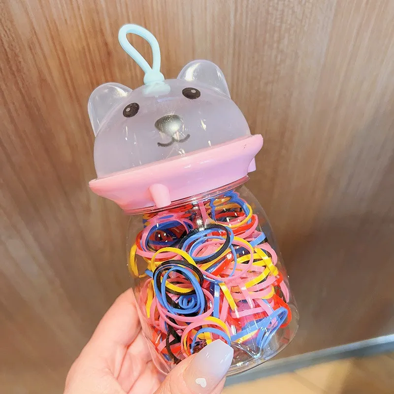 1500 Pcs Candy Color Small Rubber Bands Set With Storage BagSimple High Elastic Hair Rings Cute Mini Hair Scrunchies