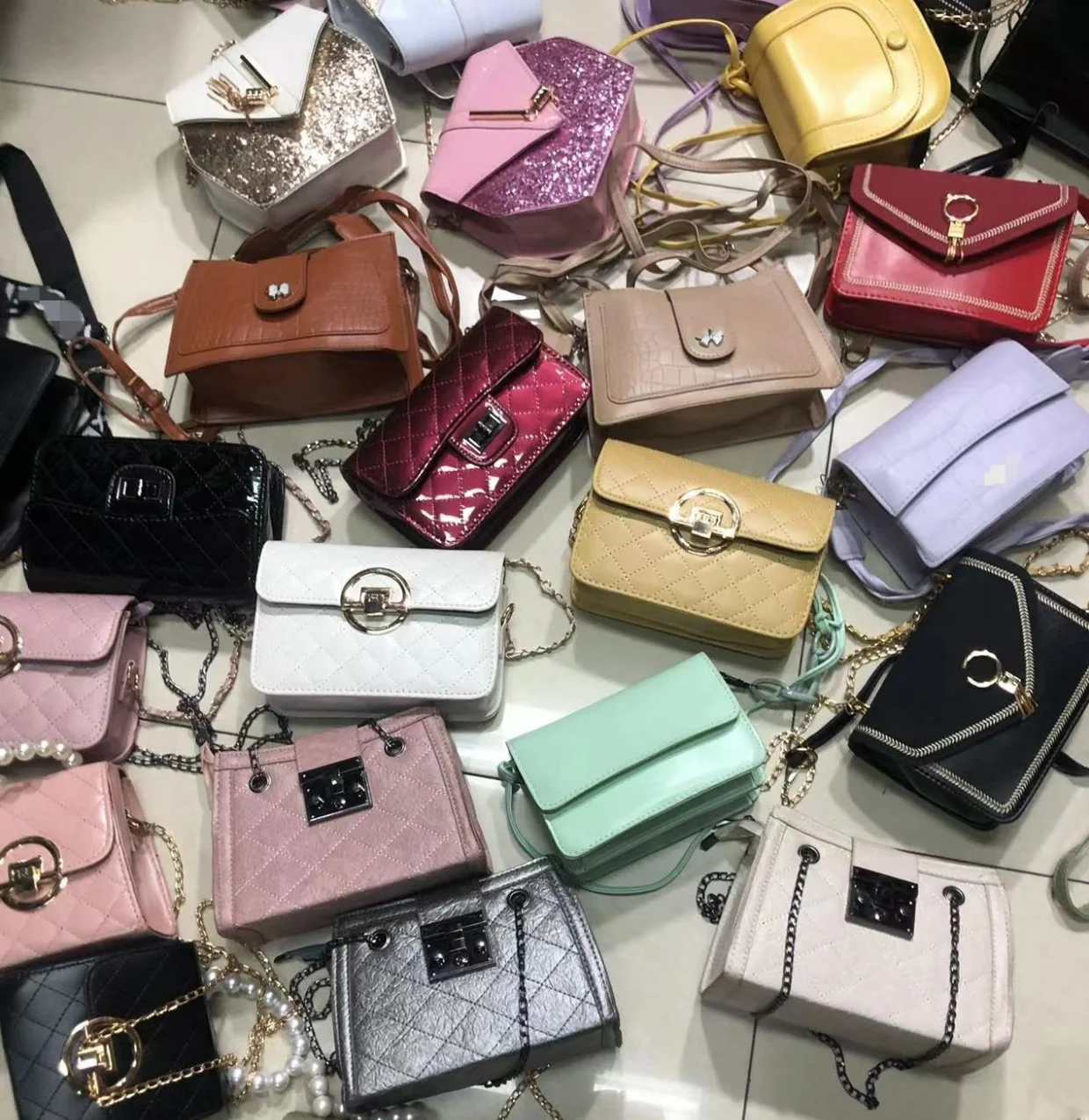 AA+ Cheap used bags bales for women shoulder bag bales cheapest hand bags in bulk