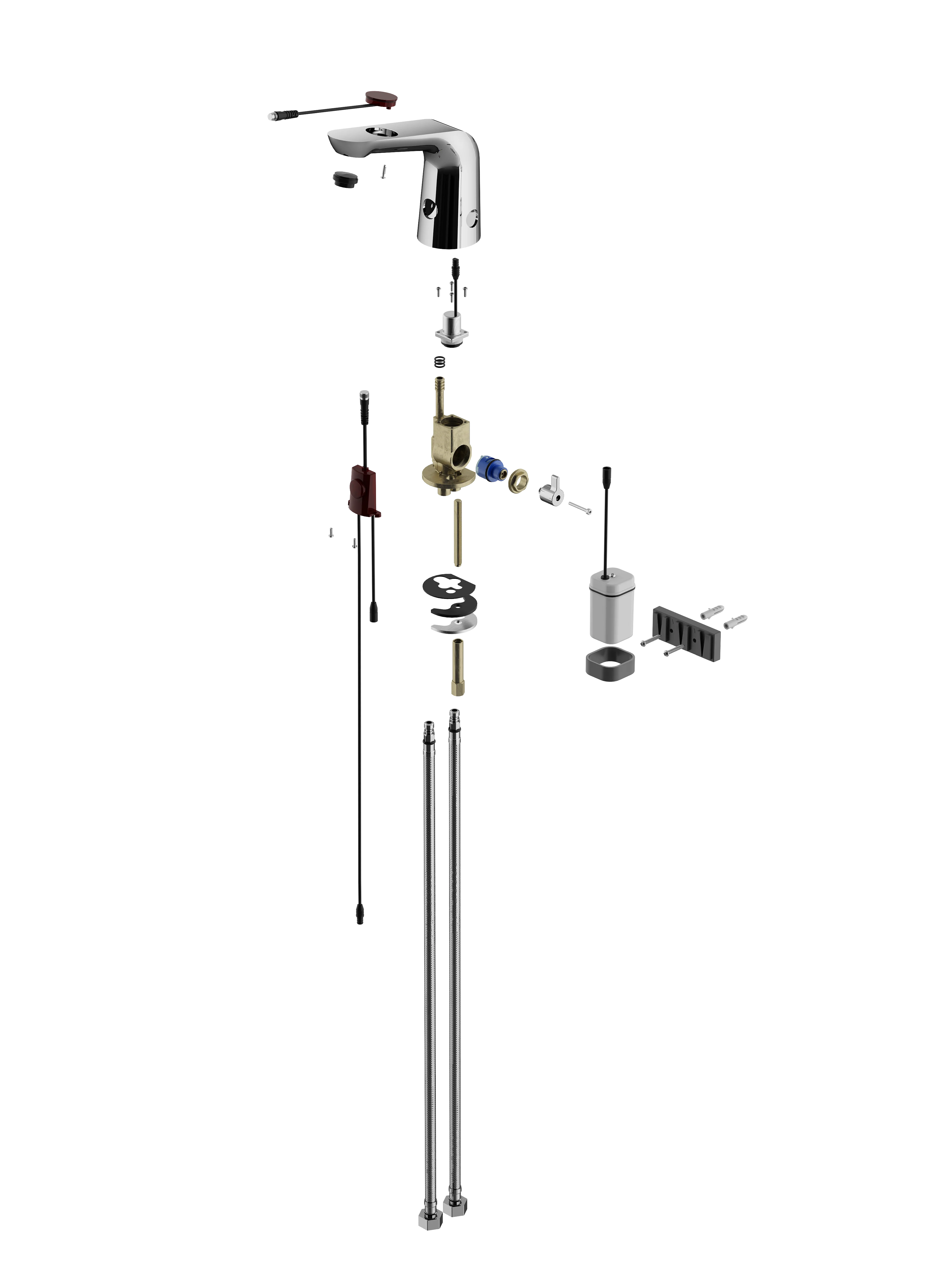 TCK Bathroom Basin Touchless Stainless Steel Taps Water Tap Automatic Infrared Smart Faucet with Sensor